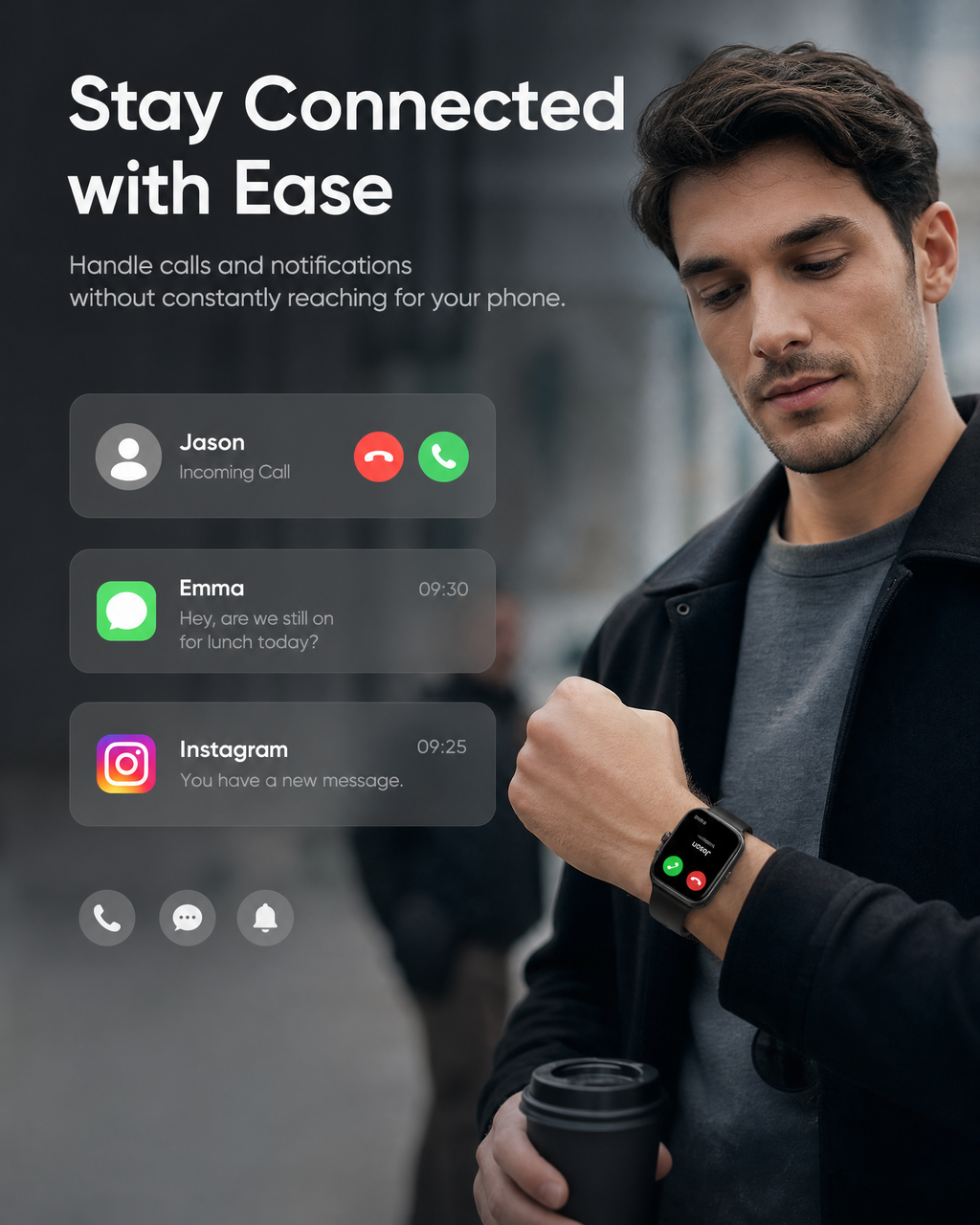 Smart Watch for Men Women, 1.85" HD Touch Screen Smartwatch with Bluetooth Answer/Make Calls, Fitness Tracker Compatible with iPhone Samsung Android iOS