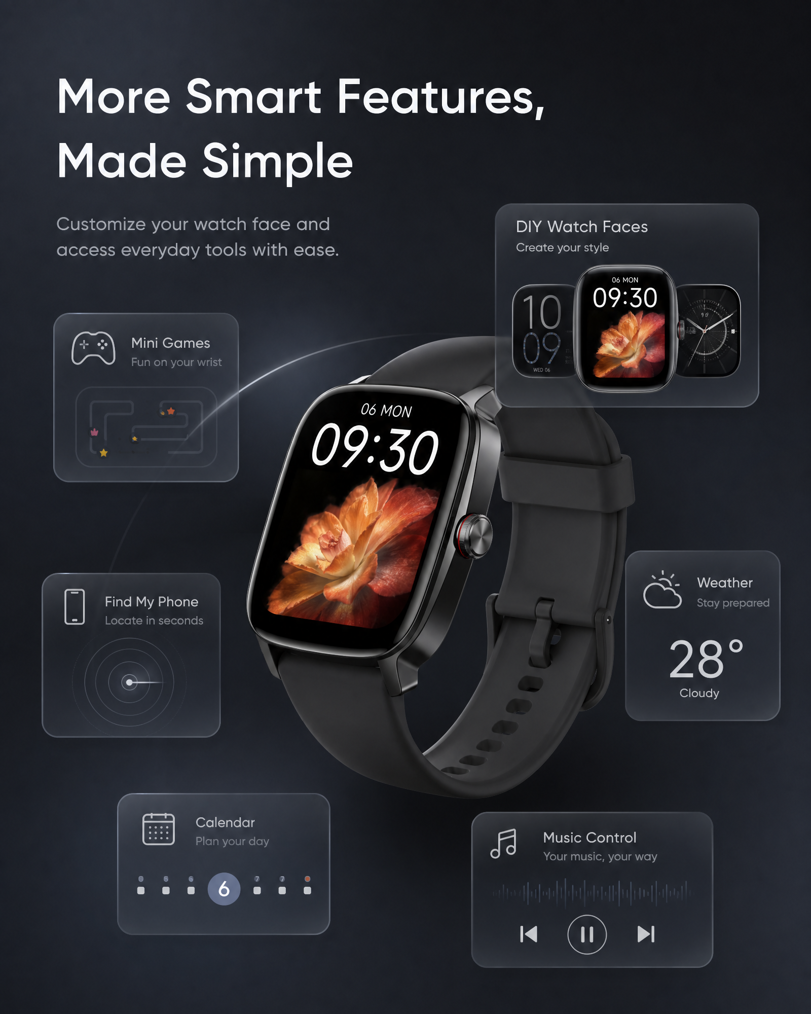 Smart Watch for Men Women, 1.85" HD Touch Screen Smartwatch with Bluetooth Answer/Make Calls, Fitness Tracker Compatible with iPhone Samsung Android iOS
